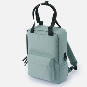 MUJI Teal Minimalist Backpack with Adjustable Straps/Handles